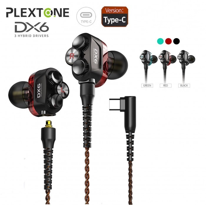 Plextone DX6 Type C 3 Hybrid Drivers Gaming Earphone