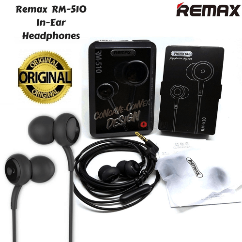 REMAX RM 510 Wired Earphone new unique headphone black