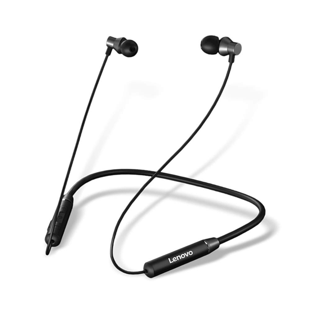 Lenovo HE05 Wireless Bluetooth 5.0 in-Ear Neckband Earphones with Mic-Black