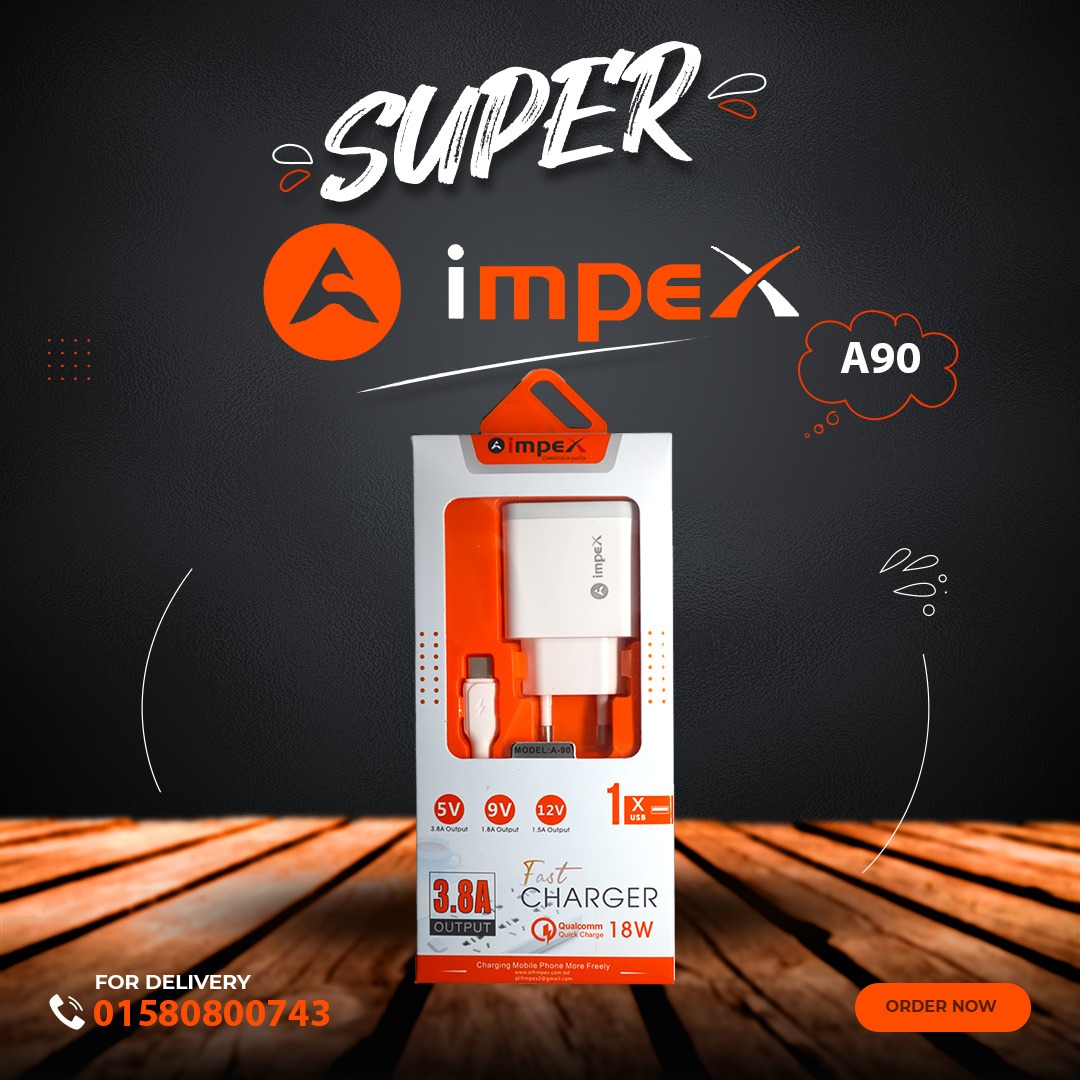 Impex Fast charger A90 QC3.0 supported 3.5A