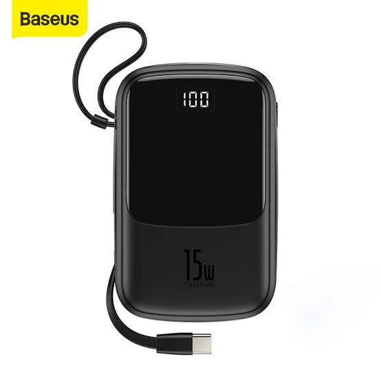 Baseus Qpow 3A 15w Digital Display 10000mAh Power Bank 15W Phone Charger 4 Output