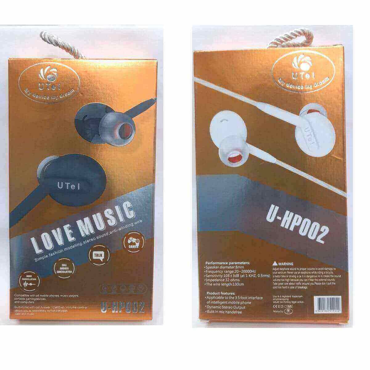 UTEL Good Quality Earphone UHP002