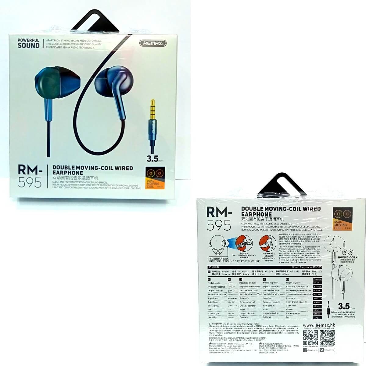 Remax Rm595 Original Powerful Sound Earphone