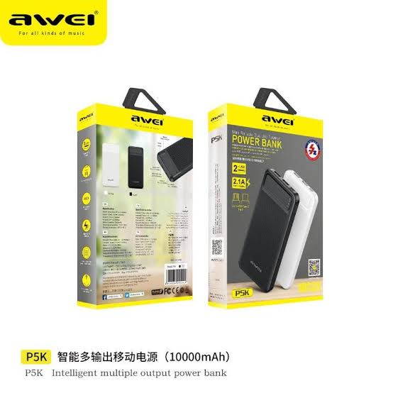 Awei P28K 10000mAh PowerBank Black/White Power Bank