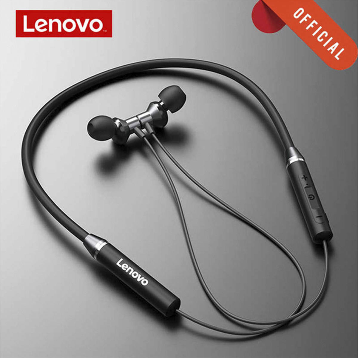 Lenovo HE05 Wireless In-Ear Neckband Earphones - Black