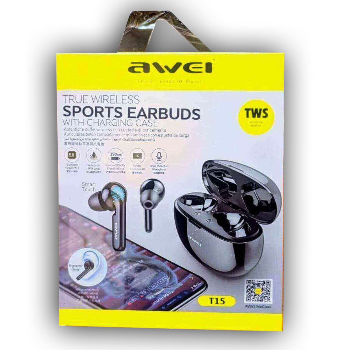 Awei T15 Bluetooth Airbuds V5.0 Wireless Sports Headset